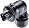 A black, cylindrical temperature sensor with printed warning labels. Suitable for use in heating systems.