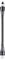 'Close-up of a black, cylindrical object with white ends, vertically positioned.'