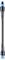 A long, straight water connection device with black and blue components.