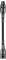 A black torch in vertical orientation on a white background, shown from handle to lens.<br><br>Note: In British English, "torch" is used instead of the American "flashlight", which maintains the precise meaning while using the native UK terminology.