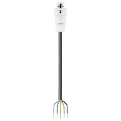 A multi-core electrical cable with exposed ends and a white screw terminal on top.