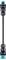 A extensible plastic component with two blue connecting pieces at each end, potentially a mechanical or technical part.