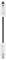 A vertical cable with white plastic connectors at both ends, connected by a black cable in the middle.
