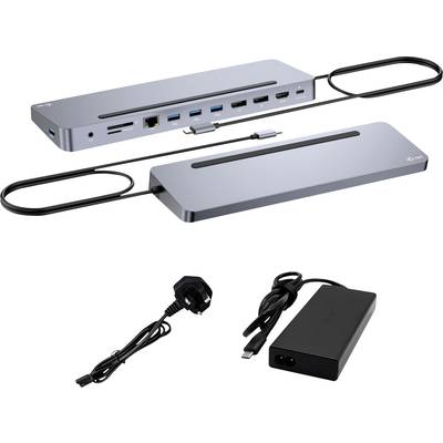 'Docking Station: Numerous ports including USB, HDMI and Ethernet. Included accessories: Power adapter and cable.'