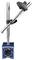 A magnetic base with an adjustable arm for holding measuring instruments, ideal for precise positioning in workshops or laboratories.