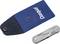 Silver pocket tool beside a blue leather bag with the 'Dasqua' logo.