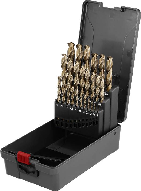 TOOLCRAFT TO-9913152 HSS-Co 5 Metal twist drill bit set DIN 338 Cylinder shank 1 Set