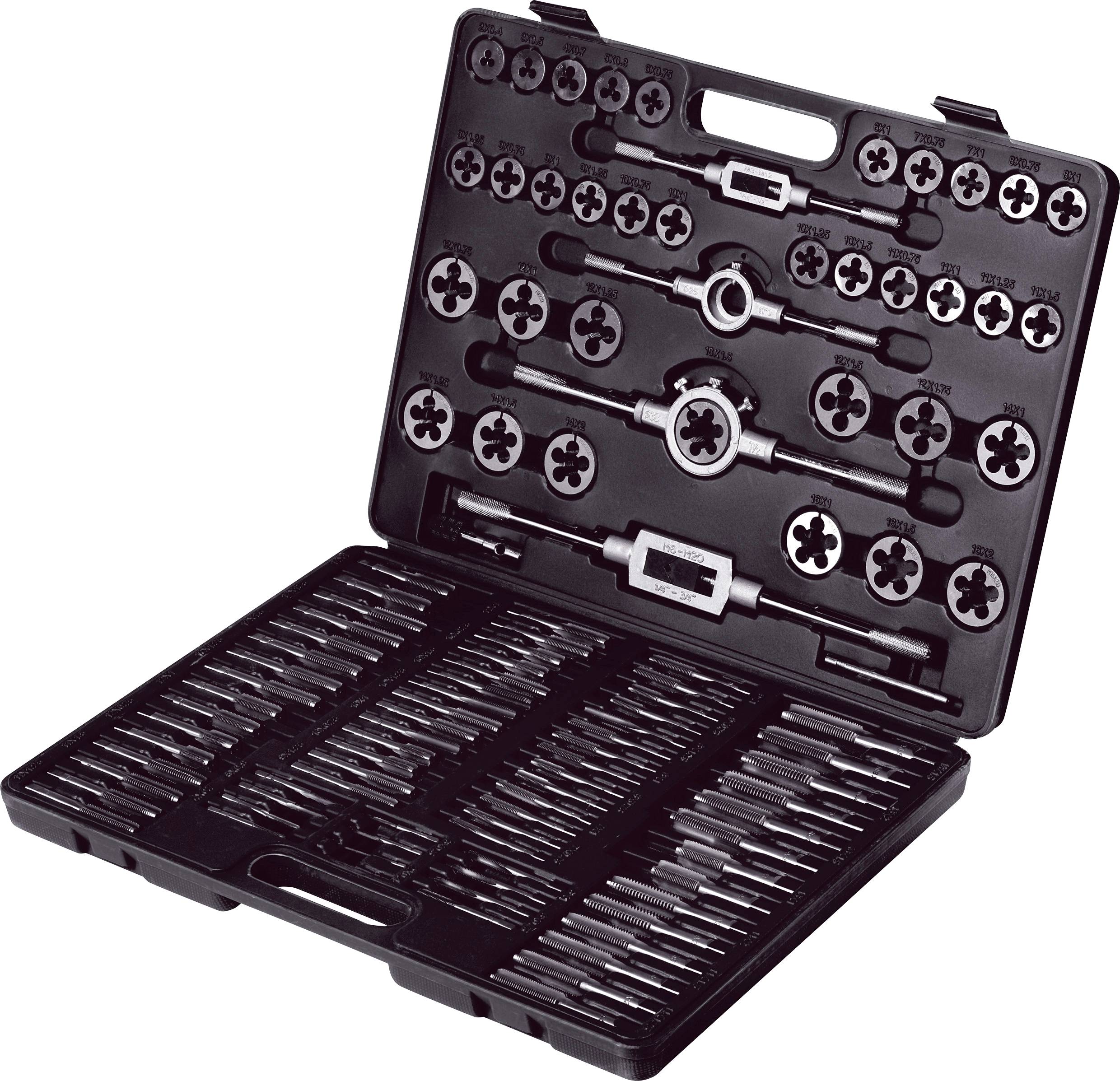 TOOLCRAFT TO-9913164 Hardened steel alloy, Tungsten Tap and die set 1 Set