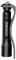 Black device with a cylindrical body and a curved handle on the side, possibly a torch or similar tool.