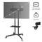 TV stand on wheels, suitable for screens 32" to 75", VESA mounting holes 200x200 to 600x400 mm, maximum load 40 kg.