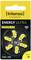 A pack of six yellow hearing aid batteries by Intenso, model 'Energy Ultra', type 'PR70 10', 1.4V zinc-air.