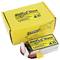 A yellow packaging and a LiPo battery by Tattu R-Line, 1400mAh, 4S, 130C, Version 4.0, for remote-controlled drones.