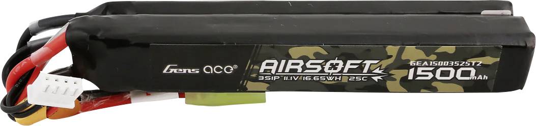Image of Gens ace Scale model battery pack (LiPo) 11.1 V 1500 mAh No. of cells: 3 25 C Block Mini Tamiya