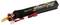 'Airsoft 1500mAh 7.4V 20C LiPo Battery Pack' in Black with Camouflage Pattern and Red Leads.