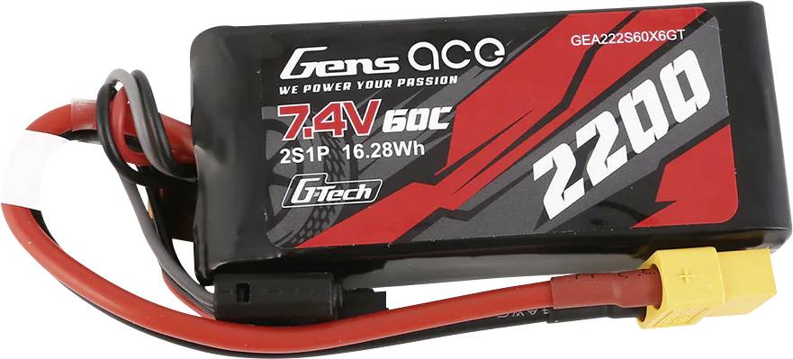 Gens ace Scale model battery pack (LiPo) 7.4 V 2200 mAh No. of cells: 2 30 C Block XT60