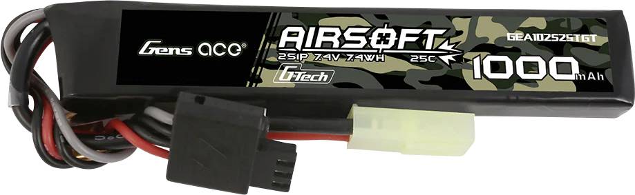 Gens ace Scale model battery pack (LiPo) 7.4 V 1000 mAh No. of cells: 2 25 C Block Mini Tamiya
