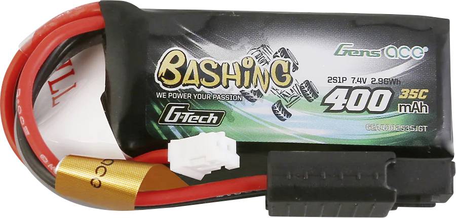 Gens ace Scale model battery pack (LiPo) 7.4 V 400 mAh No. of cells: 2 35 C Block JST PHR-3P