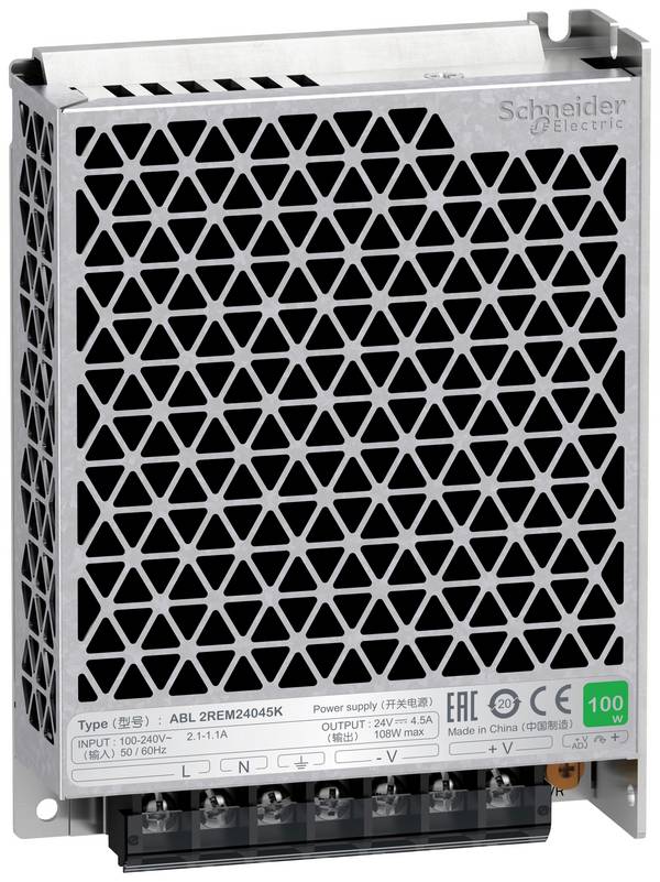 Schneider Electric ABL2REM24045K Power supply, Easy Modicon ABL2, clocked, 1-phase, 100-240V AC, 24V DC, 4.5A, 108W Power output module           1 pc(s)