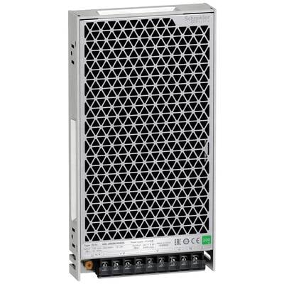 A rectangular electrical device with ventilation grilles at the front, brand logo in the top right corner, and connections at the bottom.