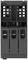 Grey electronic control cabinet with ventilation grilles and slots, front view. Ideal for industrial applications.