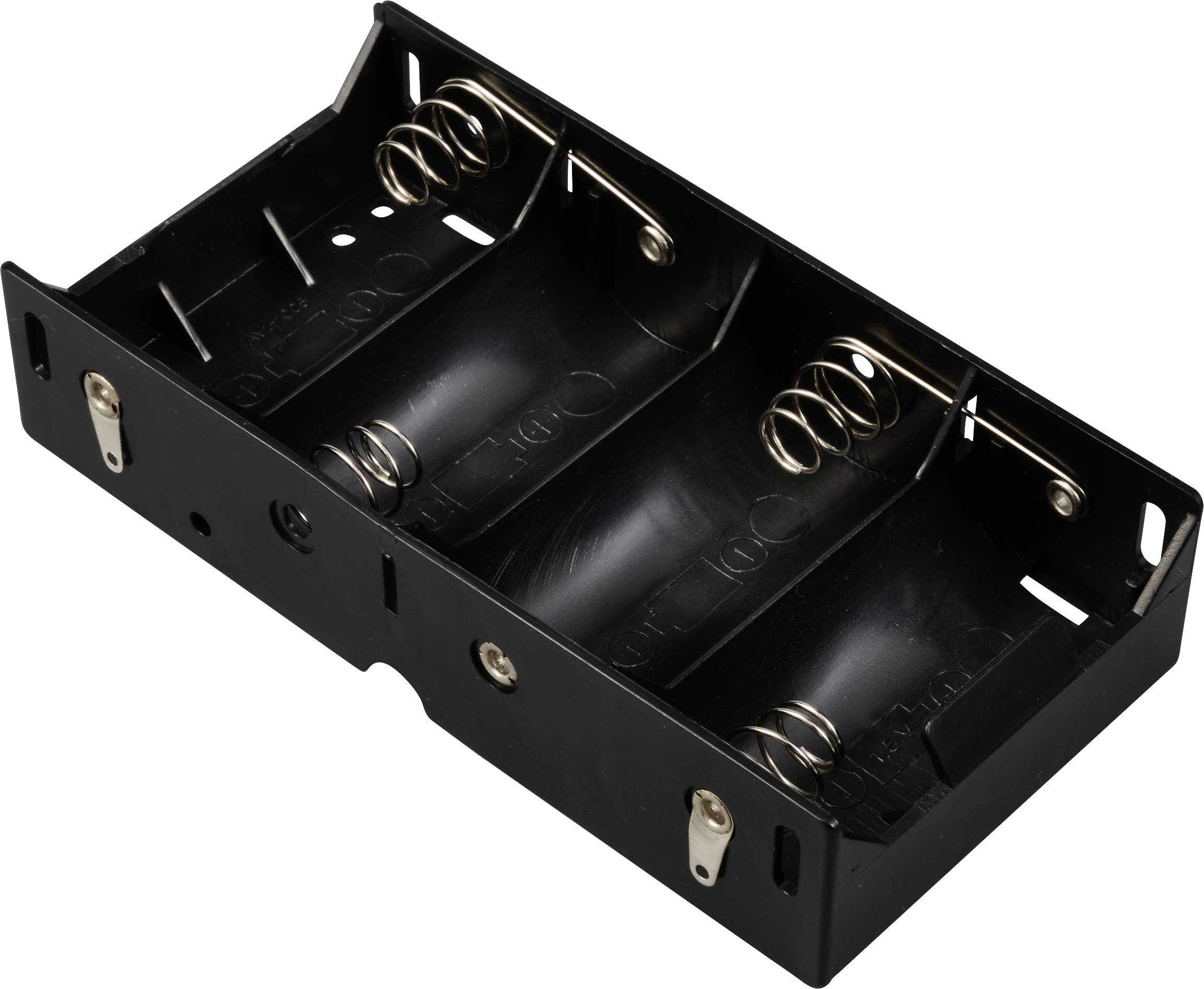 TRU COMPONENTS TC-13220484 Battery tray 4x D Solder lug (L x W x H) 140 x 72 x 31 mm