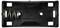 Black battery holder for two AA batteries, containing a spring on the left side and contacts on the right side.