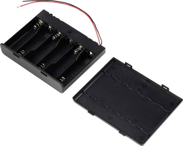 TRU COMPONENTS TC-13220644 Battery tray 6x AA Cable (L x W x H) 95 x 74 x 19 mm