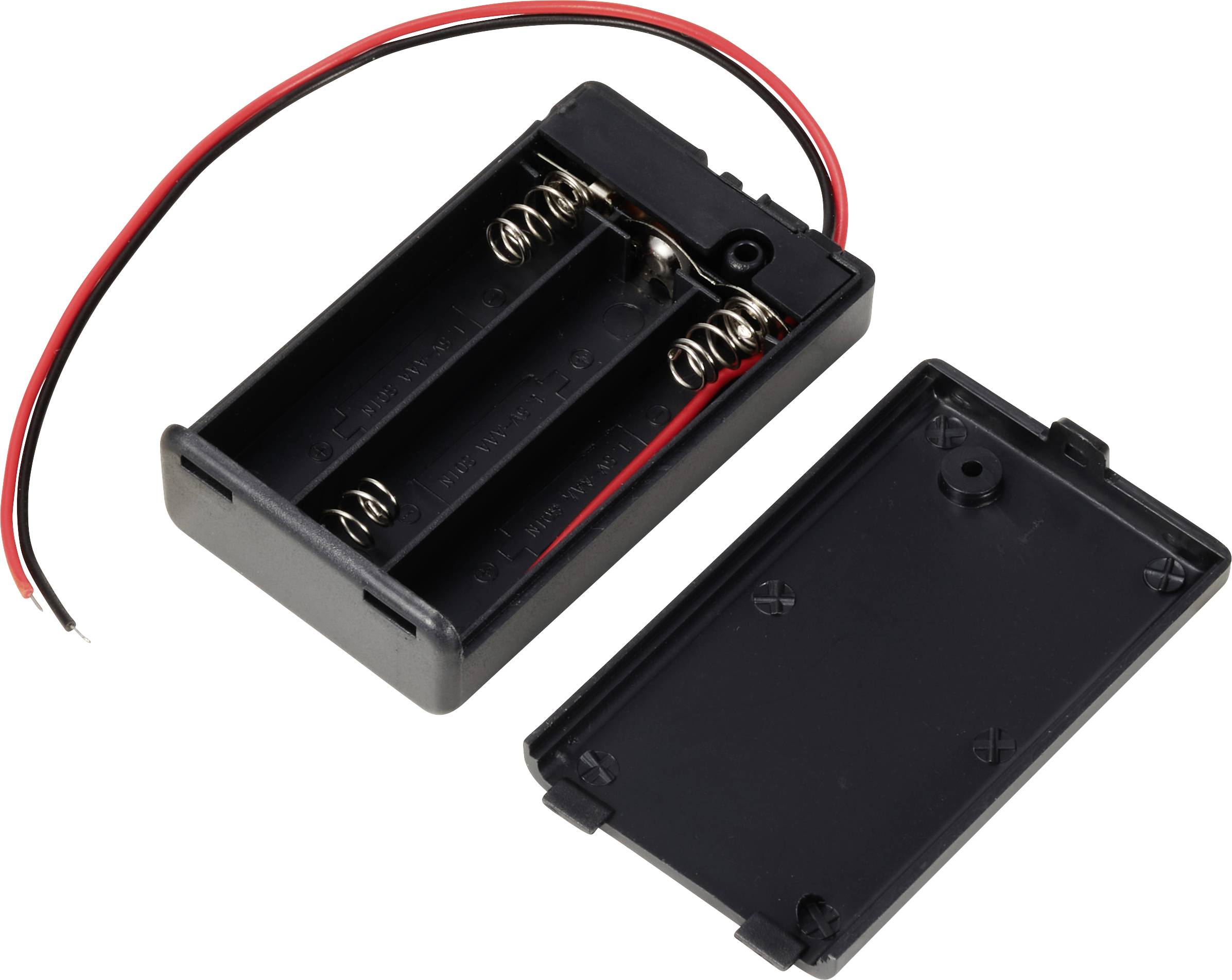 TRU COMPONENTS TC-13220672 Battery tray 3x AAA Cable (L x W x H) 63 x 37 x 17 mm