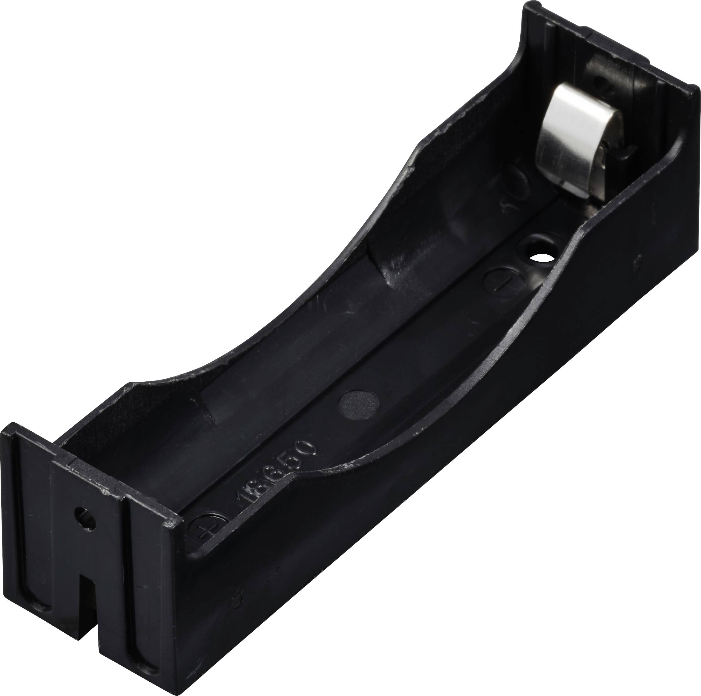 TRU COMPONENTS TC-13220692 Battery tray 1x 18650 Pin contact (L x W x H) 78 x 21 x 21 mm