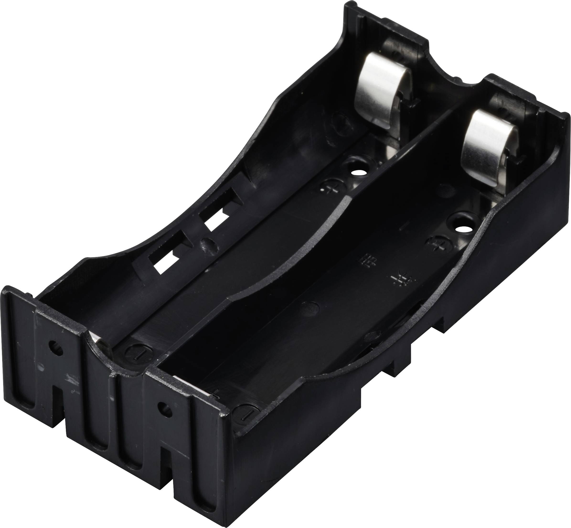 TRU COMPONENTS TC-13220704 Battery tray 2x 18650 Pin contact (L x W x H) 78 x 40 x 21 mm