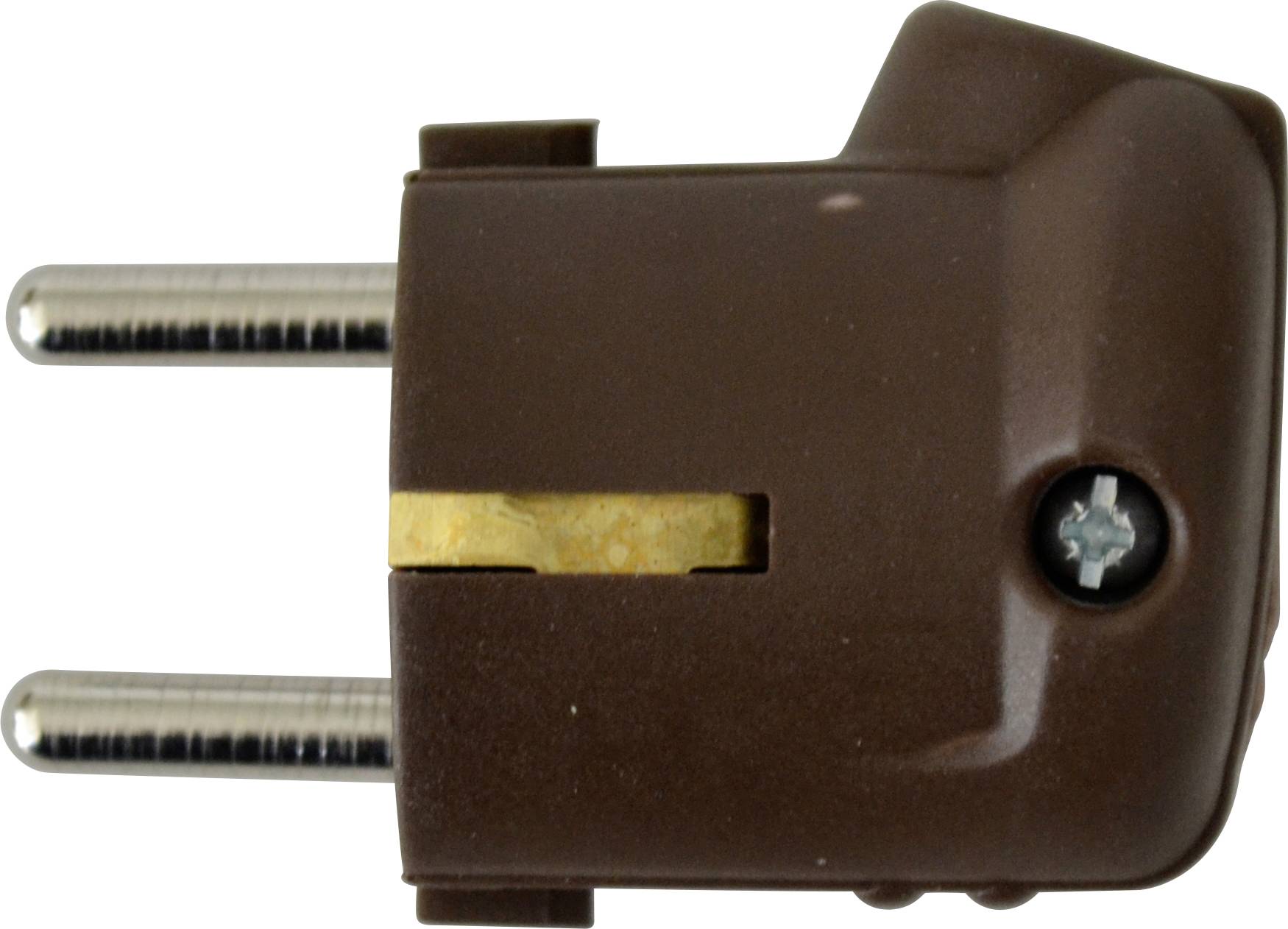 N & L 10934 Safety L-shape mains plug Plastic 230 V Brown