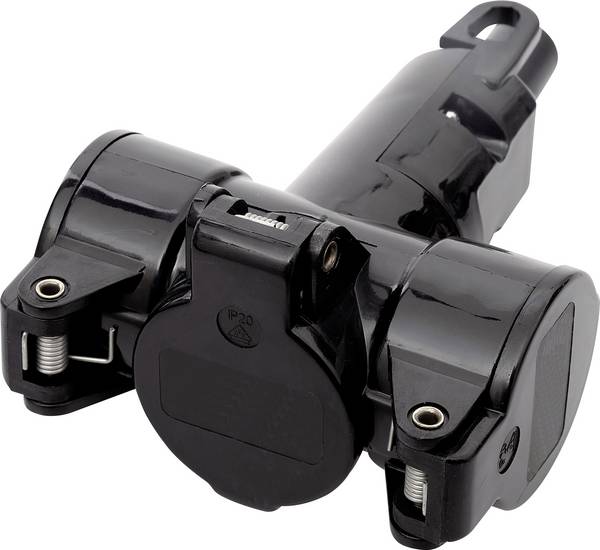 N & L 10190 3-way connector Thermoplastic 230 V Black IP20