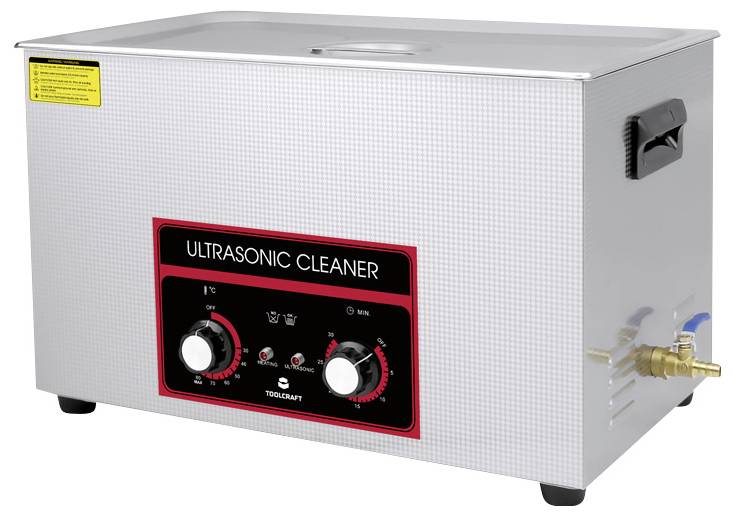 TOOLCRAFT USC-3000 Ultrasonic cleaner Office supplies, Jewelry, Workshop 600 W 30 l Heating, With cleaning basket