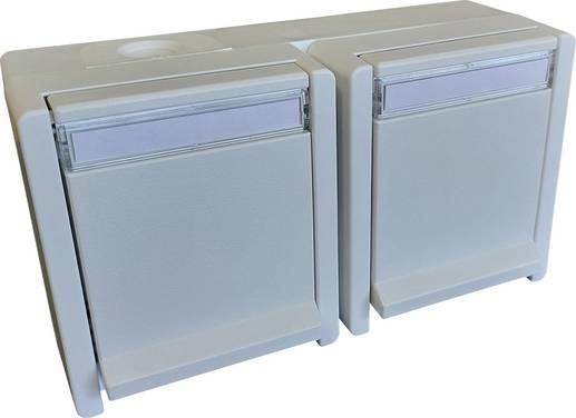 N & L 27752  Two gang socket Complete Surface-mount  White 1 pc(s)