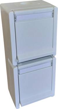 N & L 27753  Two gang socket Complete Surface-mount  White 1 pc(s)