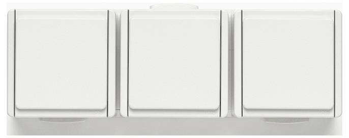 N & L 22491 Triple socket Complete Surface-mount junction box White 1 pc(s)