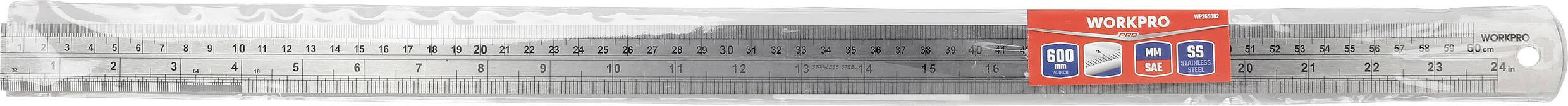 WorkPro WP265002 Ruler 600 mm Aluminium