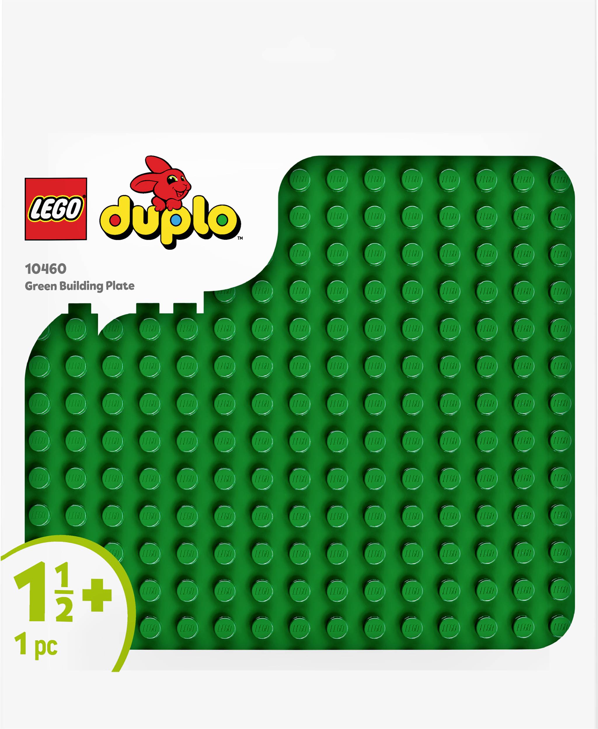 LEGO Duplo Building Plate in Green, ideal for children from 1.5 years old. Pack contains one plate.