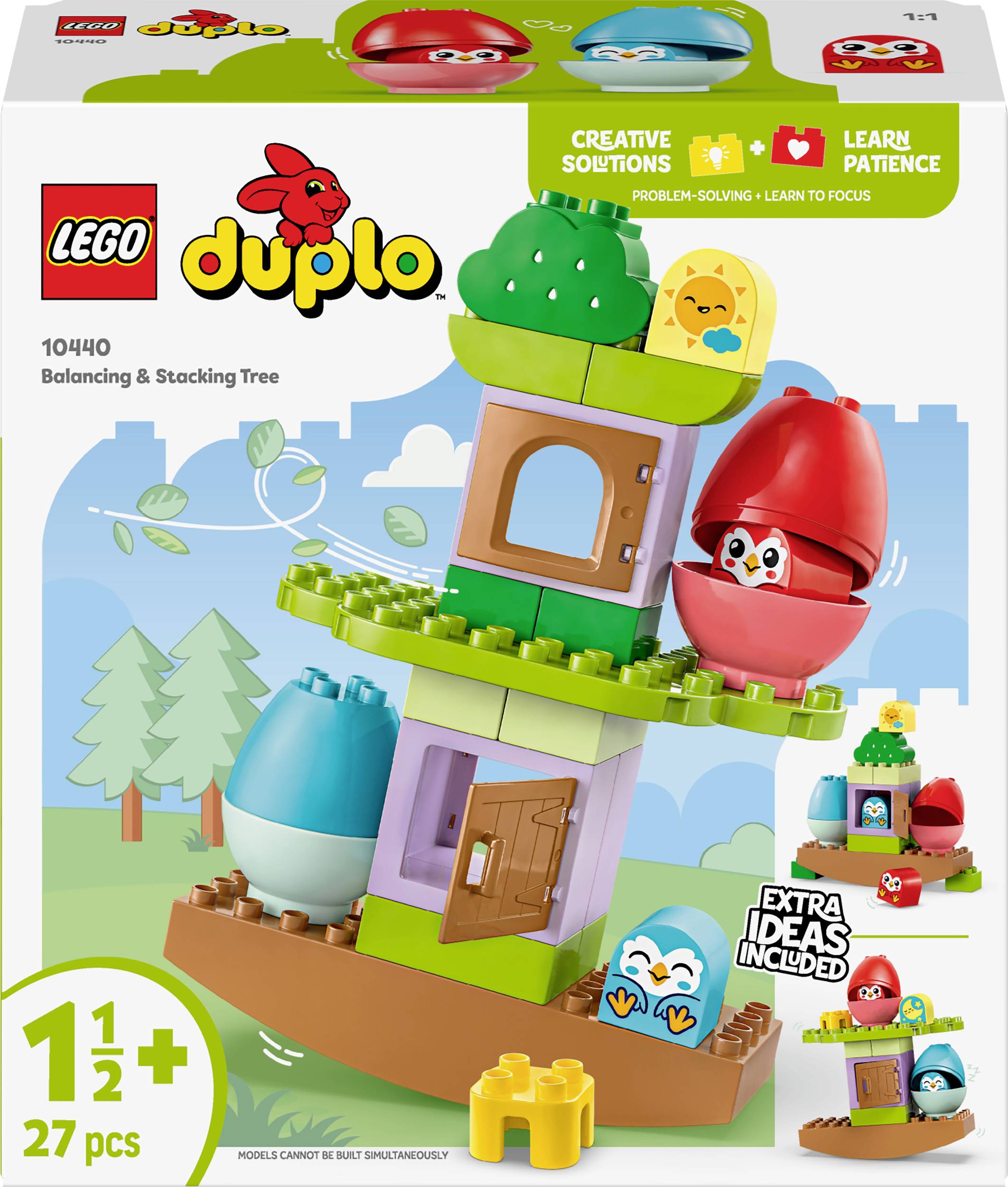LEGO DUPLO Stacking Toy 'Balancing & Stacking Tree' for Children Aged 1.5 Years and Up. Includes a Tree, Figures and 27 Building Blocks.