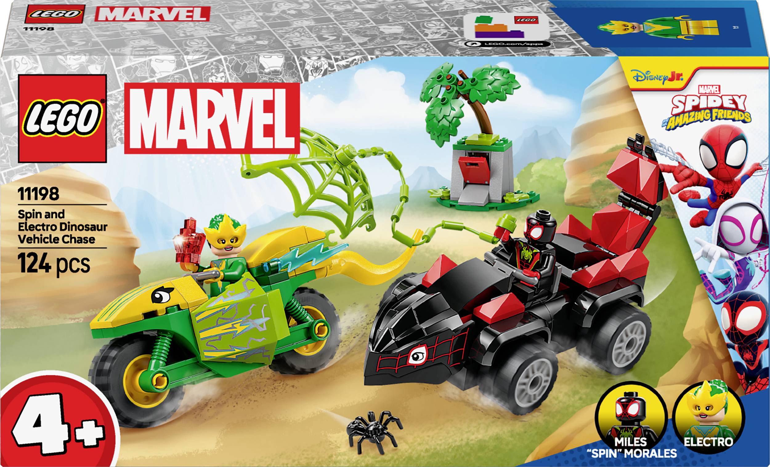 11198 LEGO® MARVEL SUPER HEROES Action fun with Spin and Electro in their DINO-shooters