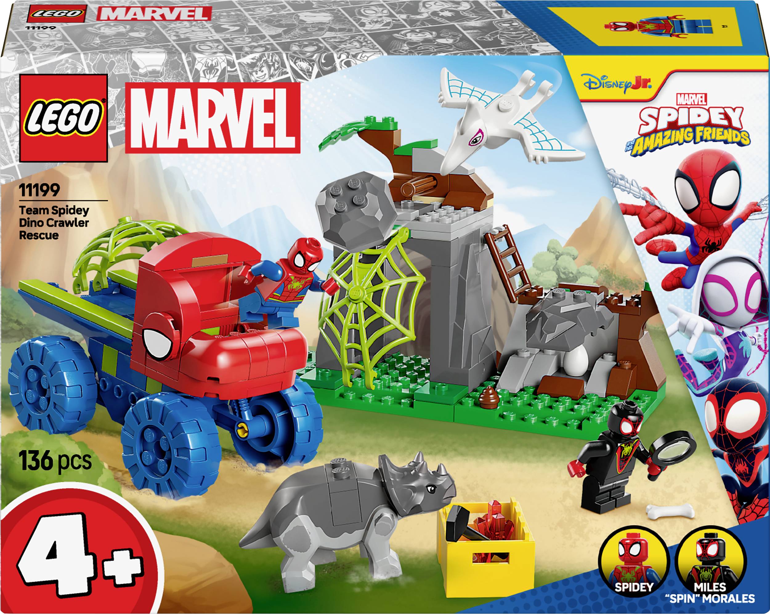 Image of 11199 LEGO® MARVEL SUPER HEROES Spideys team on rescue mission in the DINO truck