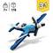 Toy model of a blue and white aeroplane made from building blocks, suitable for children aged 7 and above, 178 pieces, 3-in-1 construction kit.