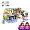 Lego Set with Music Room Theme, contains figures of two girls, piano, guitar, laptop and decorations. Suitable for ages 6 and up. 199 pieces.