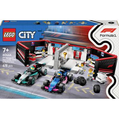 60444 LEGO® CITY F1® garage with Mercedes-AMG & Alpine racing cars