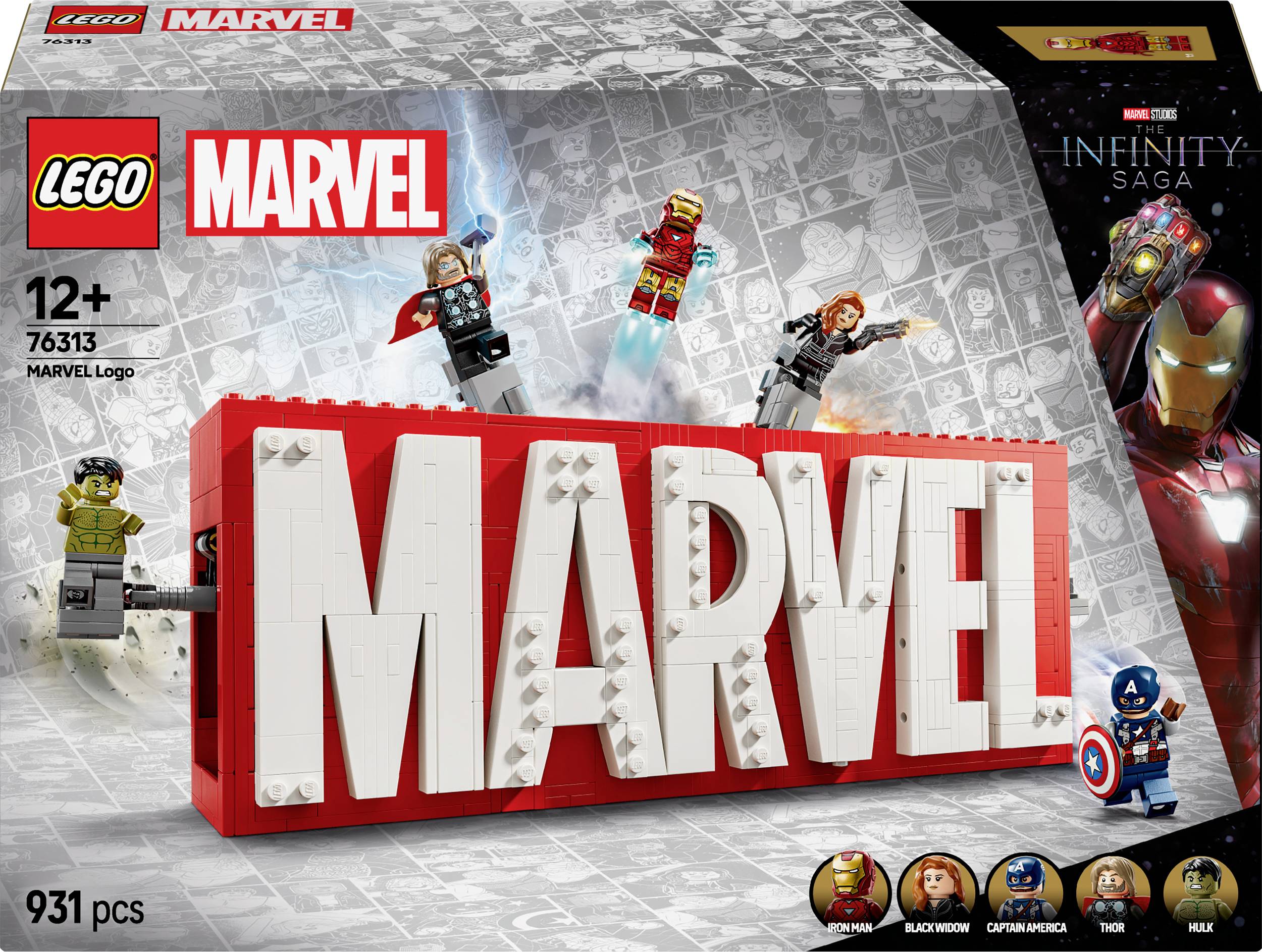 76313 LEGO® MARVEL SUPER HEROES MARVEL logo & minifigures