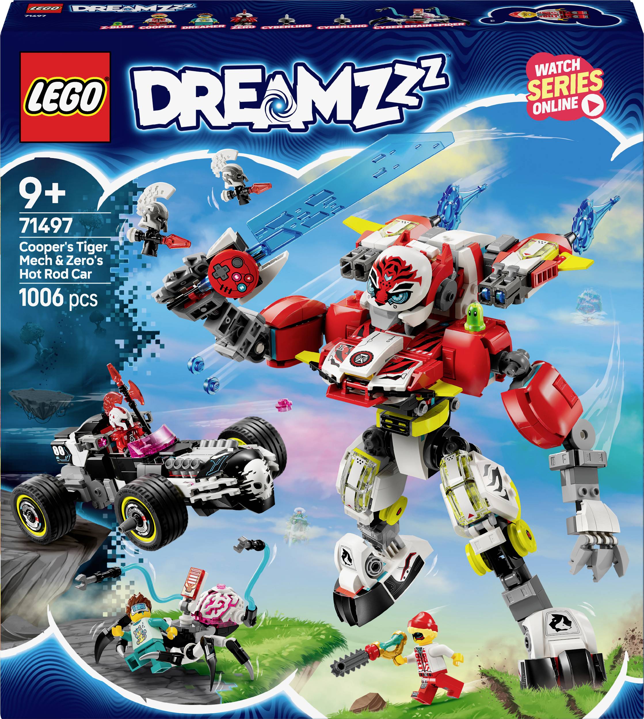 71497 LEGO® DREAMZZZ Coopers Tiger-Mech and Zeros Hot Rod Auto