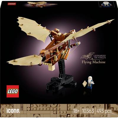 LEGO Set 'Leonardo da Vinci's Flying Machine', 493 pieces, depicts a model with a figurative representation. Suitable for ages 18 and above.