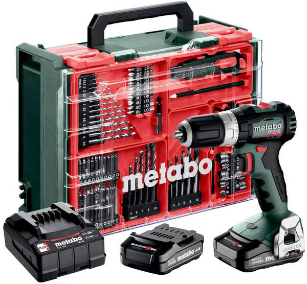 Metabo SB 18 L BL Set 613157710 Cordless impact driver 65 Nm  18 V No. of power packs included 2 2 Ah LiPo incl. spare battery, incl. charger