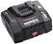 Black Metabo charging unit with logo, "Air Cooled" inscription and LED charge status indicator.
