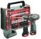 Cordless Drill Driver Set with Charger, Spare Battery and Accessories in a Case, 'Metabo' Brand, for Versatile Drilling and Screwdriving Tasks.
